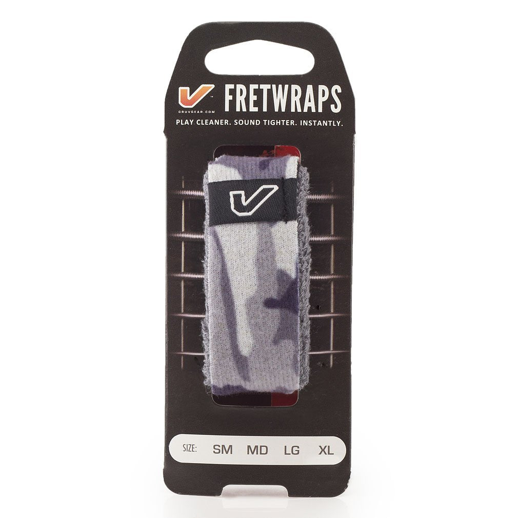 Gruv Gear Fretwraps 1 Pack String Muter, Gray Camo, X-Large (Used)