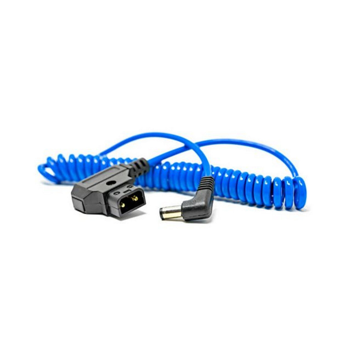 Kondor Blue 700 D-Tap to DC Right Angle Coiled Cable, 5.5 x 2.5mm