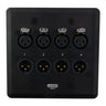 SoundTools WallCAT 2 Gang Wall Panel with 4 Female and 4 Male XLR to RJ45