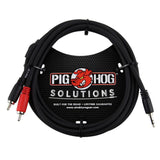 Pig Hog PB-S3R06 6-Foot Stereo Breakout Cable 3.5mm to Dual RCA