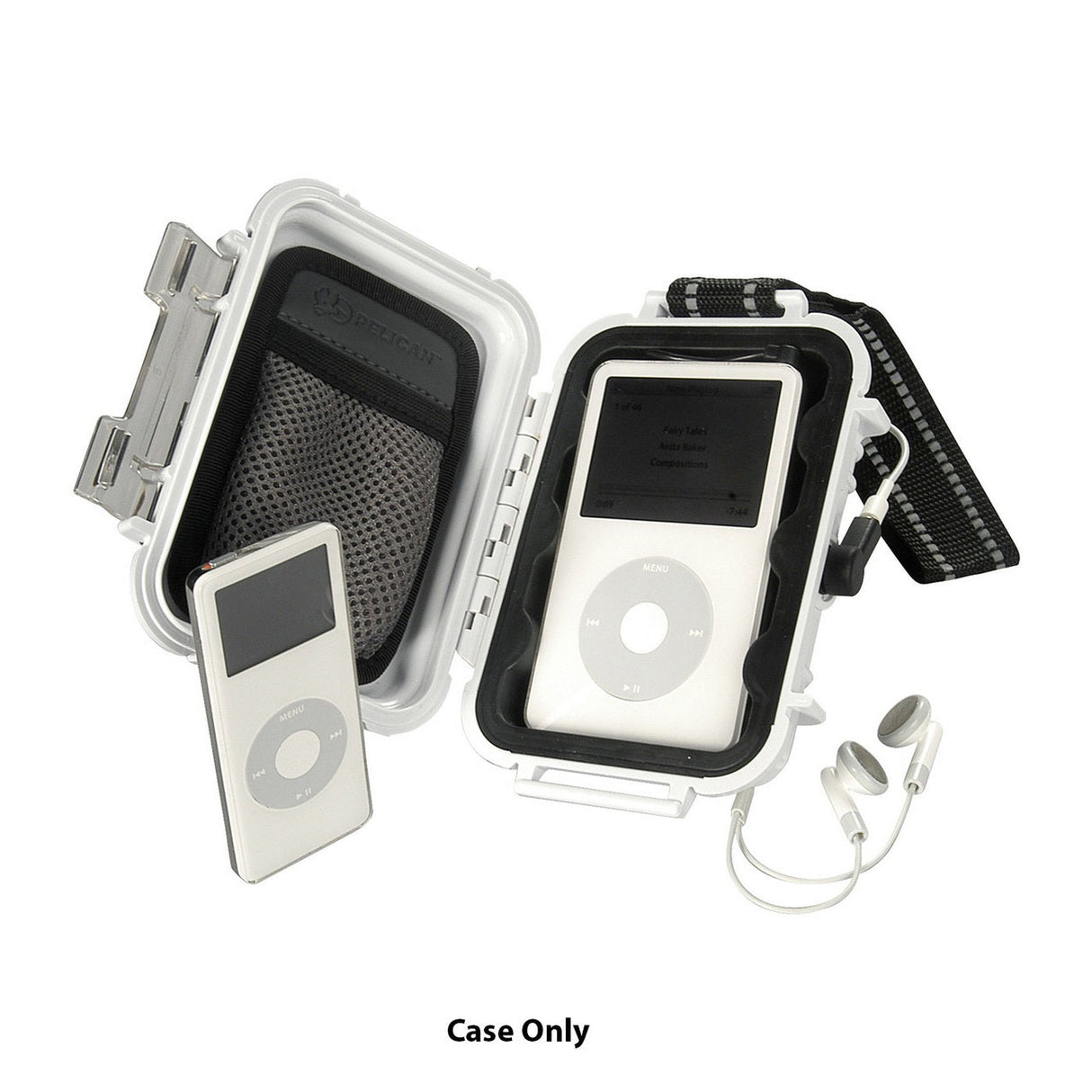 Pelican i1010 iPod Protector Case for Classic Nano Shuffle White