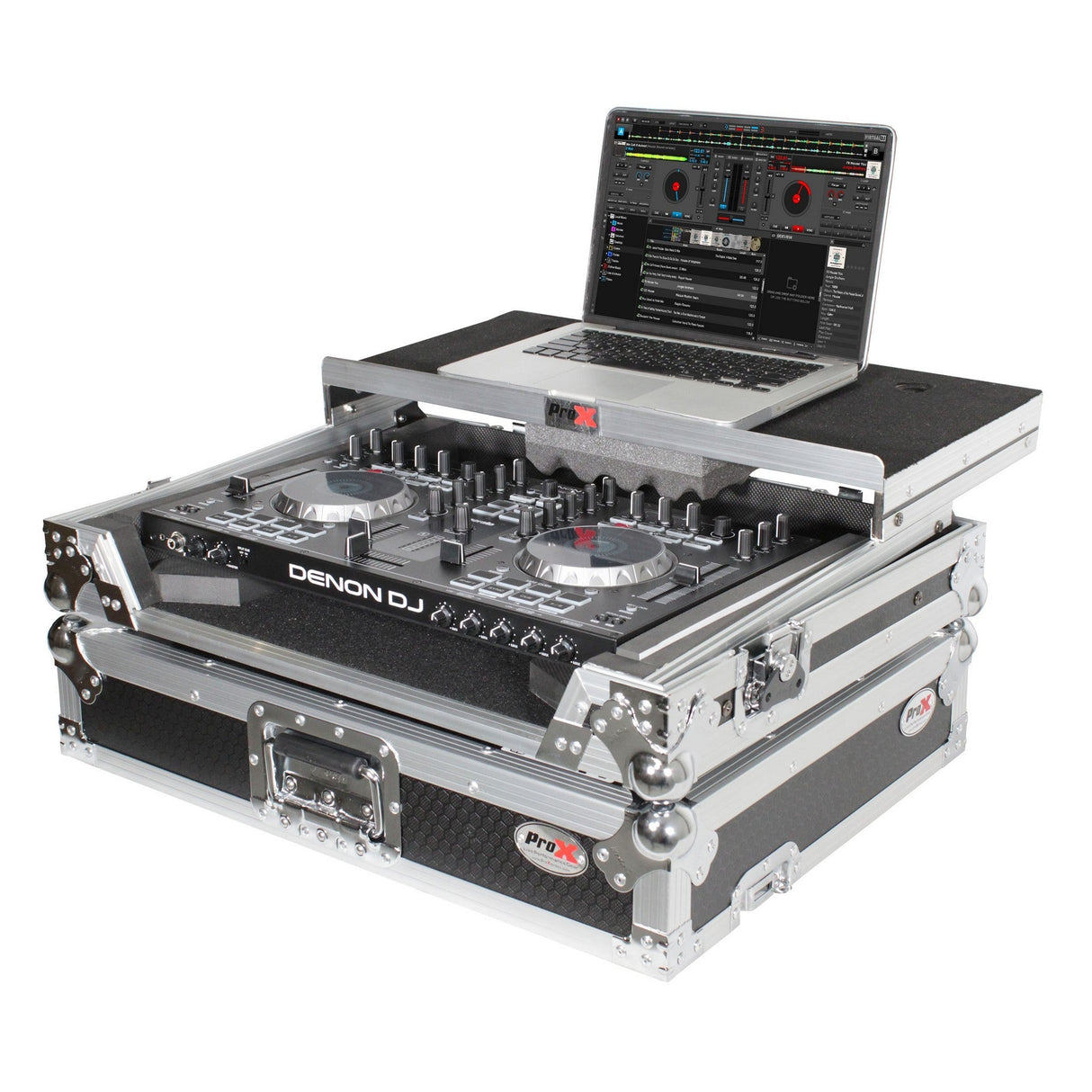 ProX XS-UXLT MK2 Case for Medium Size DJ Controllers with Sliding Laptop Shelf