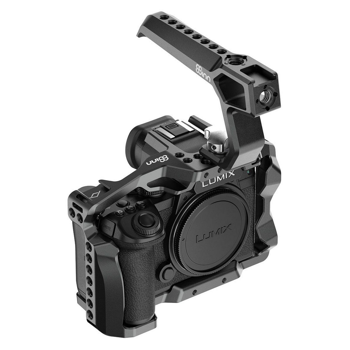8Sinn 8-PS5II C+8-THBRAVEN Camera Cage with Black Raven Top Handle for Panasonic Lumix S5II/S5IIX