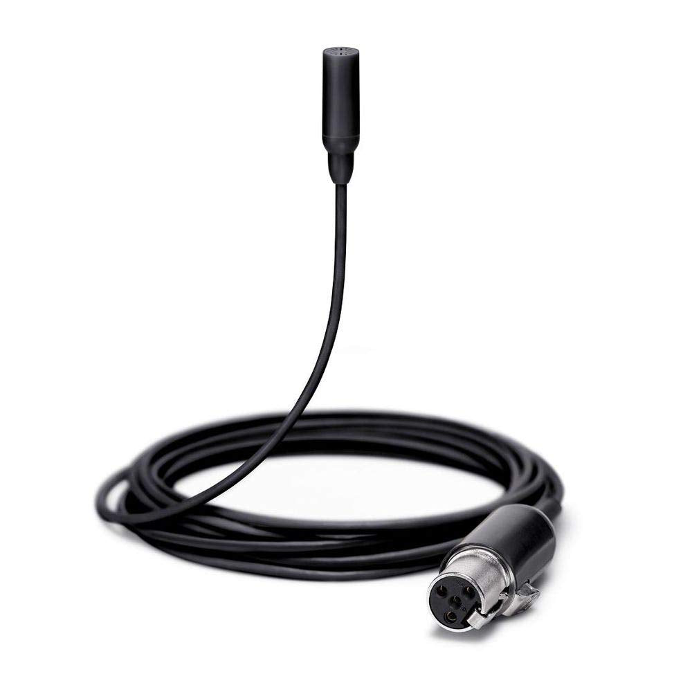 Shure TL48B/O TwinPlex Omnidirectional Subminiature Lavalier Microphone, Black, with TA4F Connector and Accessories