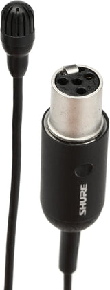 Shure TL47B/O TwinPlex Omnidirectional Subminiature Lavalier Microphone Black with TA4F Connector and Accessories