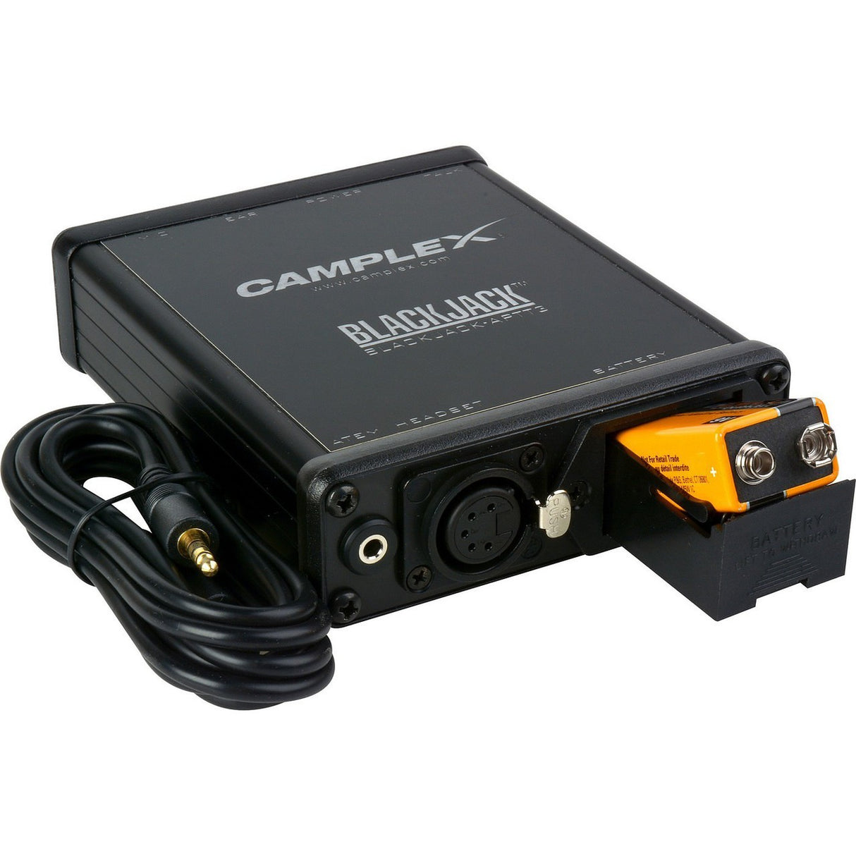 Camplex BLACKJACK-APTT3 | Push to Talk Headset Active Adapter for Blackmagic ATEM Camera Converter 5 Pin XLR Female