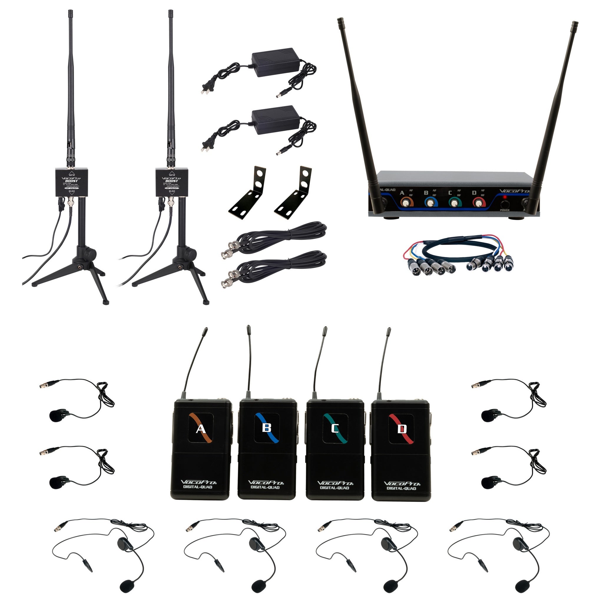 VocoPro BOOST-PLAY-4 Microphone System