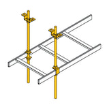 Lowell CLH-CK Ceiling-Mount Kit for Cable Ladders, 1 Pair