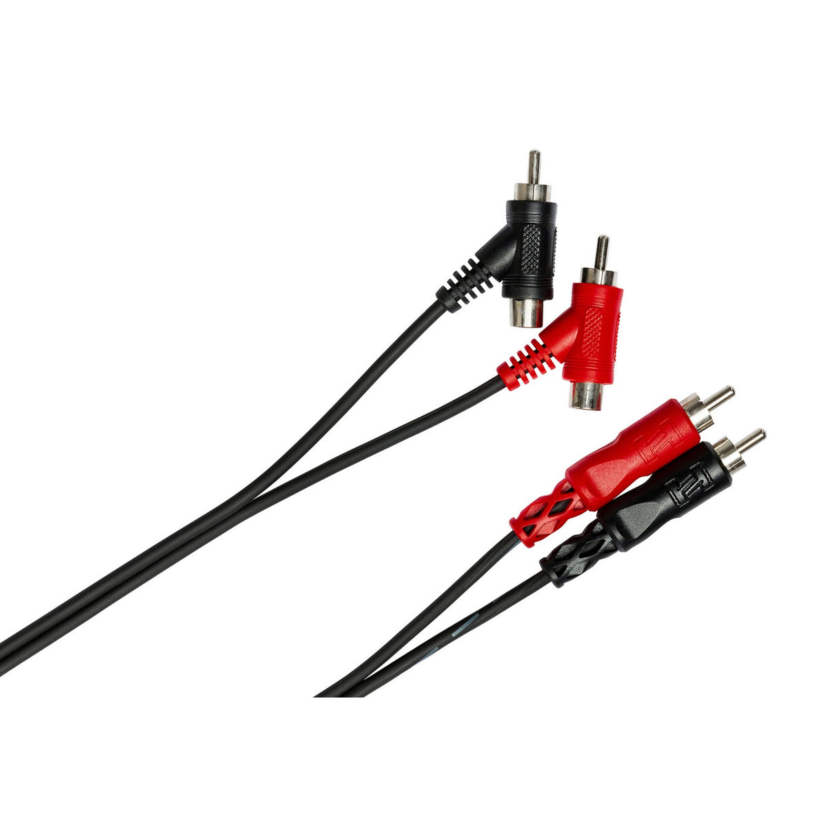 Hosa CRA-201PB Dual RCA to Dual Piggyback RCA Stereo Interconnect Cable, 1-Meter