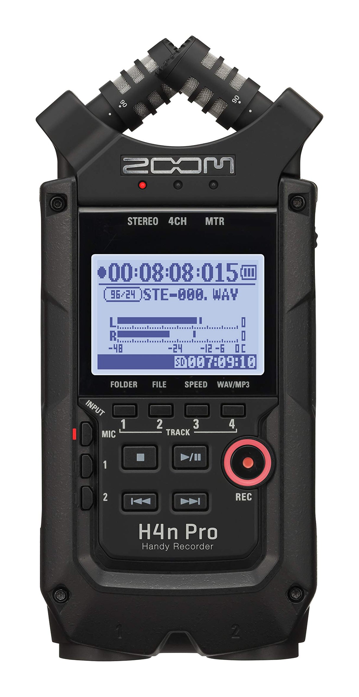 Zoom H4N PRO Handy Recorder, All Black