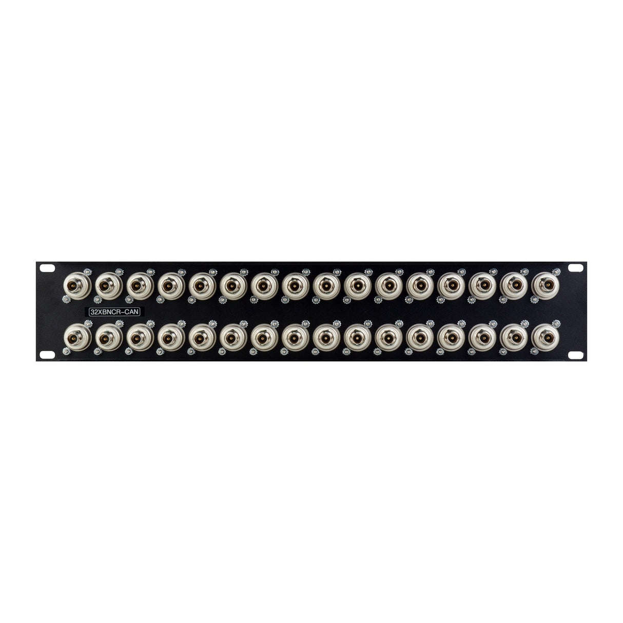 My Custom Shop 32XBNCR-CAN 32-Port 4K 12G-SDI Feed-Through Recessed BNC Patch Panel, 2RU