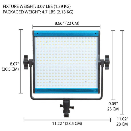 Dracast DRX500BN LED500 X Series Bi-Color LED Light with Dual NP-F Battery Plate