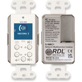 RDL D-NMC1 Multi-Fuction Remote Control Dante Wall Plate with Screen White