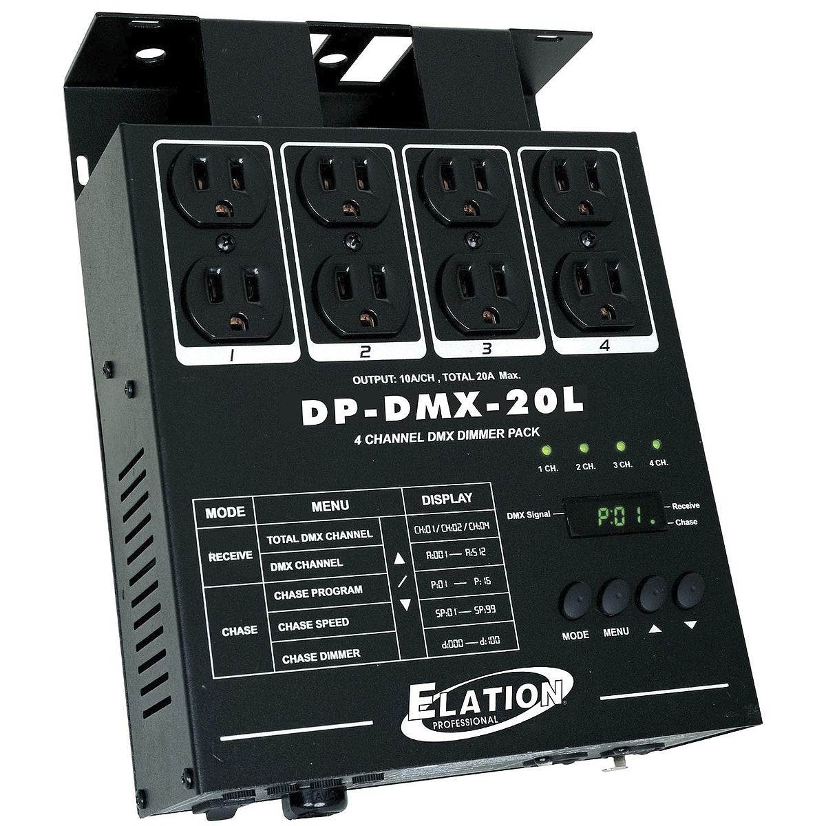 ADJ DP-DMX20L 4-Channel DMX Dimmer Pack