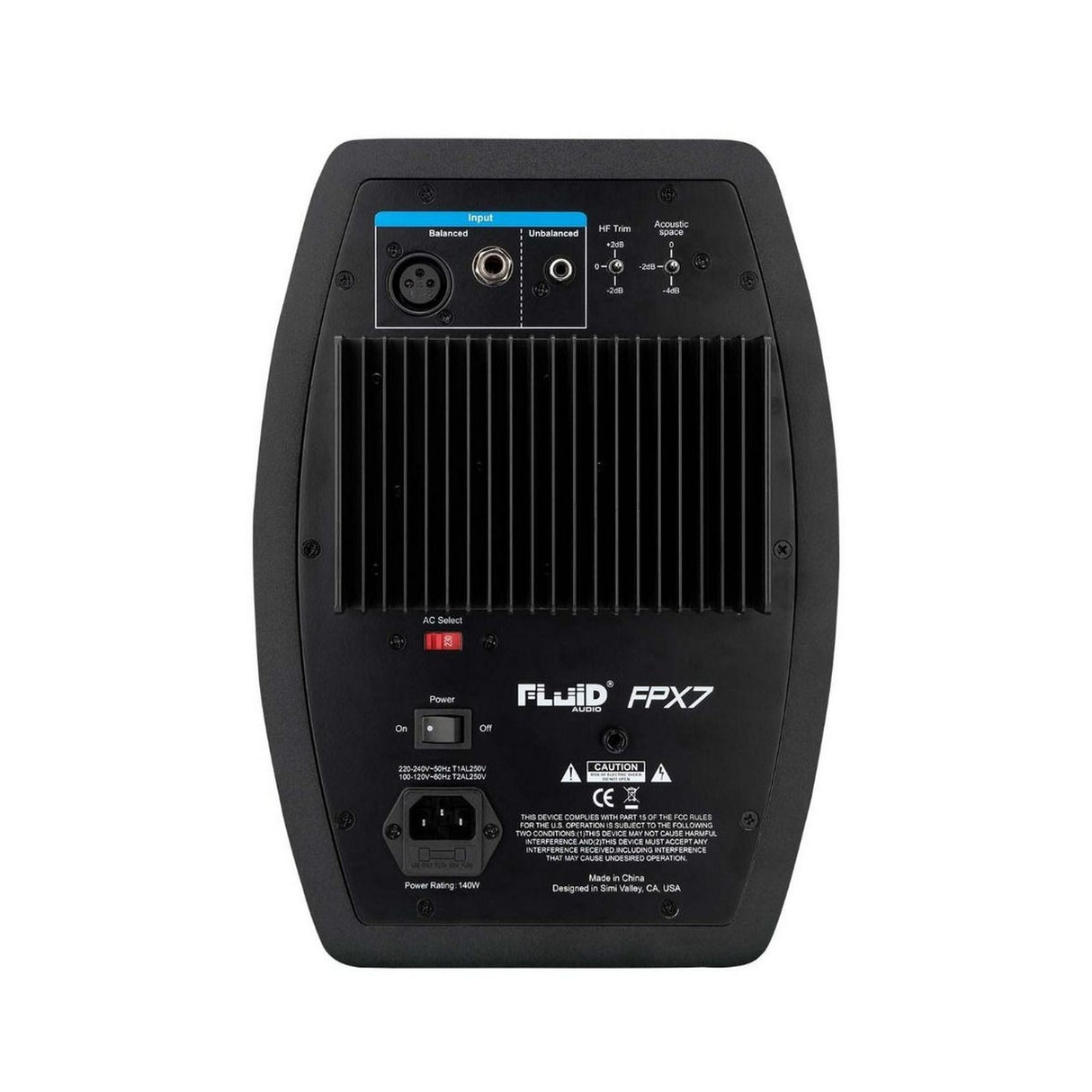 Fluid Audio FPX7 | 2-Way Coax 7 Inch Active Studio Monitor Single