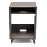 Gator GFW-ELITEDESKRK-BRN Elite Series Furniture Desk 10U Rack, Walnut Brown Finish