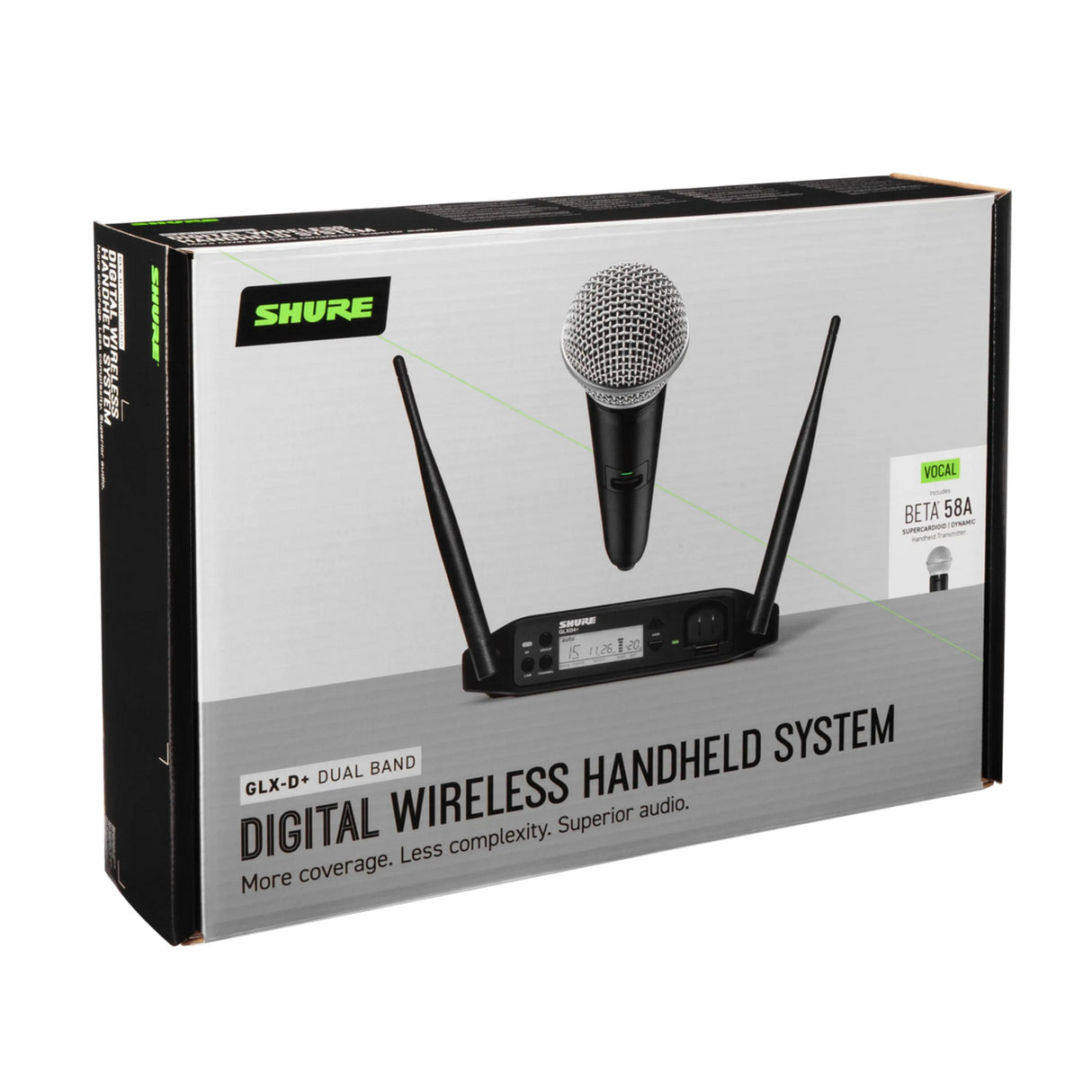 Shure GLXD24+/B58 Digital Wireless BETA 58A Handheld Microphone System, Z3 2.4, 5.8 GHz