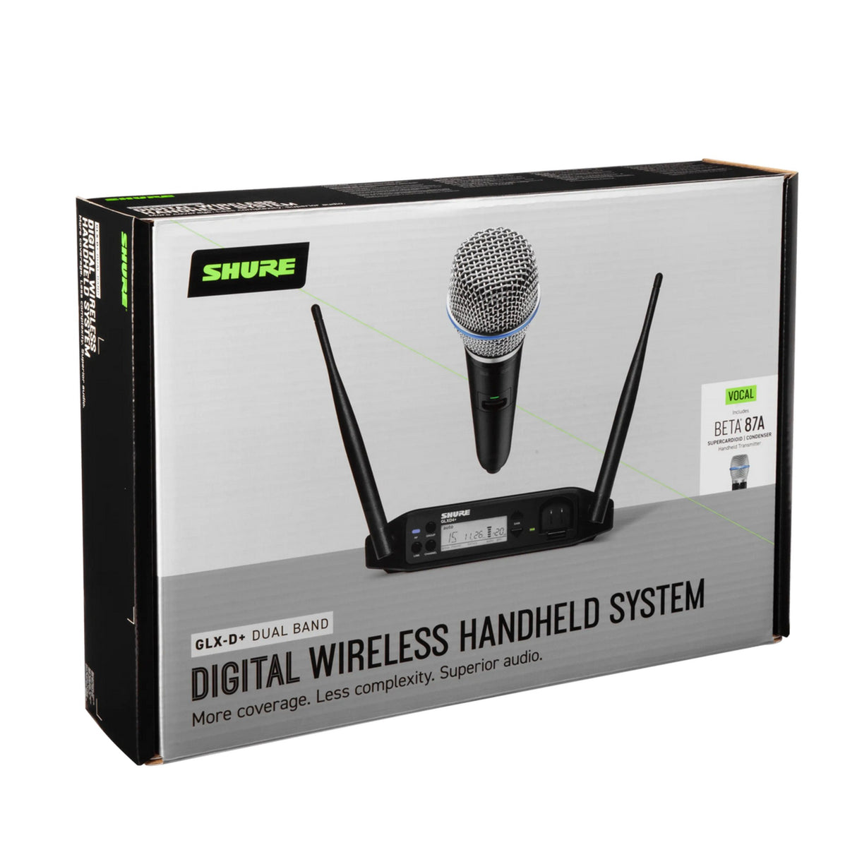 Shure GLXD24+/B87A Digital Wireless BETA 87A Handheld Microphone System, Z3 2.4, 5.8 GHz