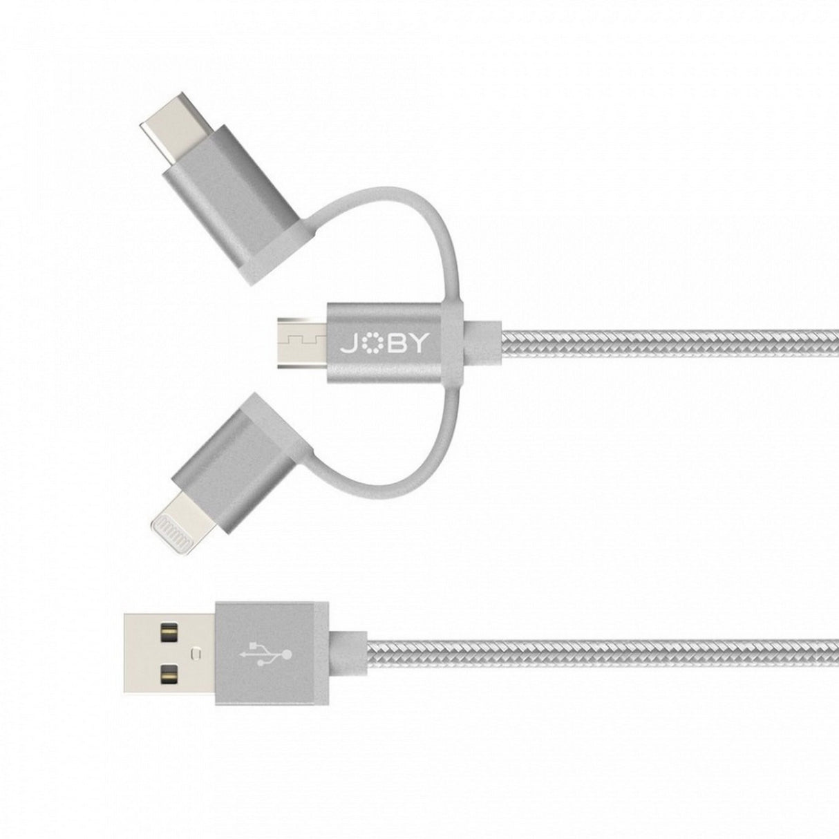 Joby JB01818 3-In-1 Charge and Sync Cable, 1.2-Meter, Space Grey
