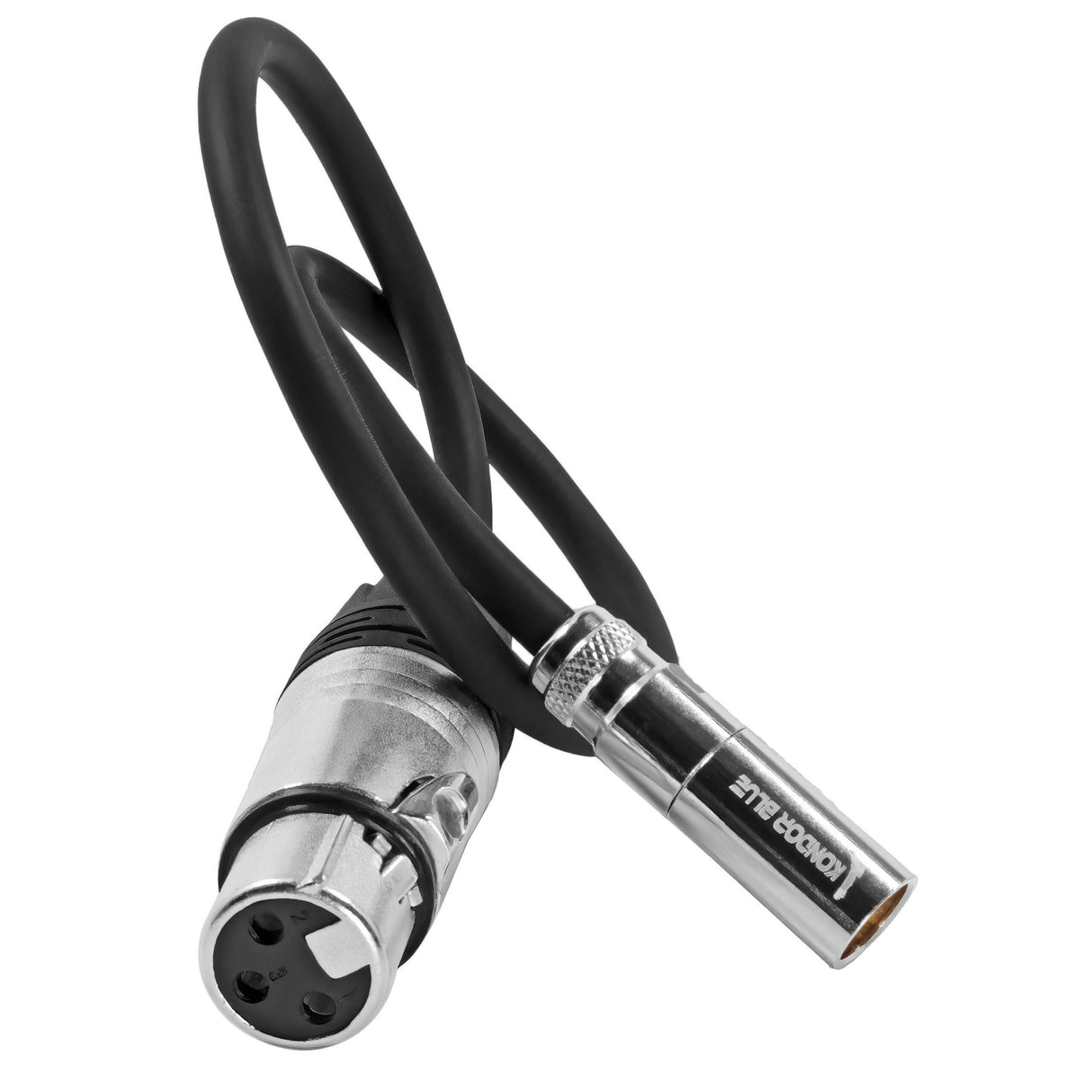 Kondor Blue TA4MN-16 TA4M Mini XLR 4-Pin Male to Female XLR Audio Cable, 16-Inch