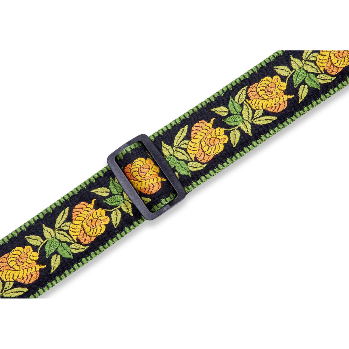 Levy's Rosa Guitar Strap, Yellow, Gold, Green, Black