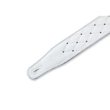 Levy's Tufted Guitar Strap, White, Silver