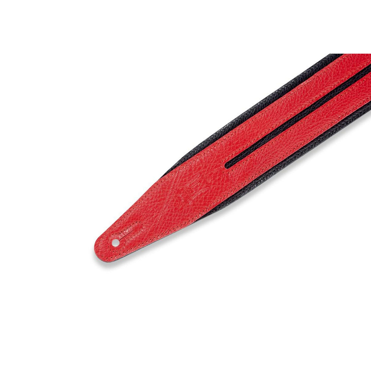 Levy's Double Racing Stripe Guitar Strap, Red, Black