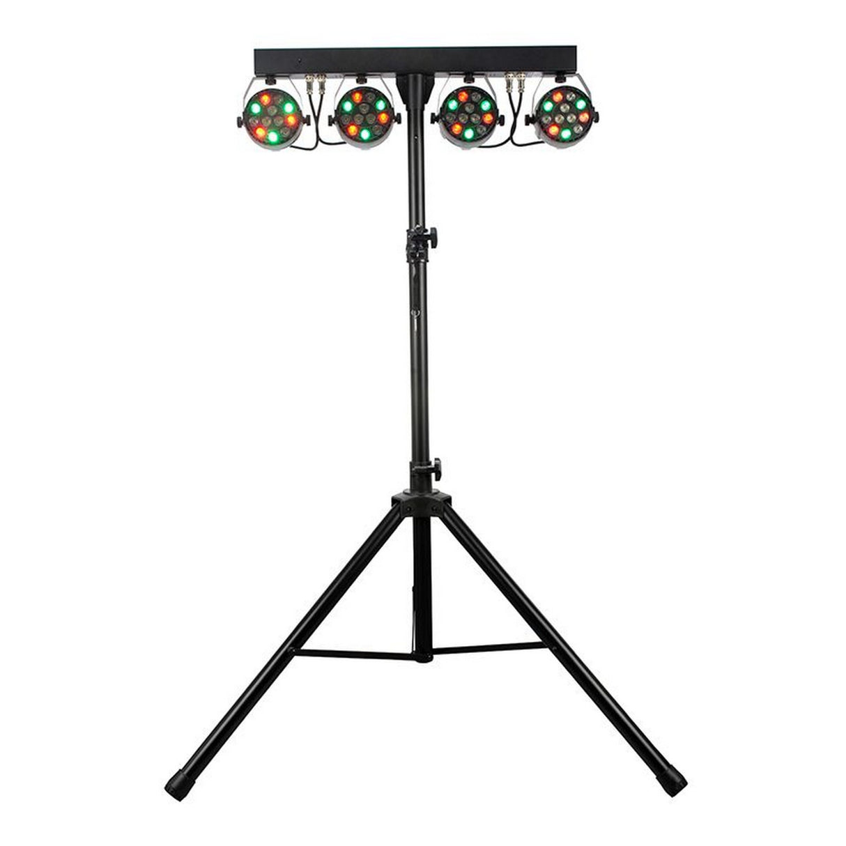 Eliminator Lighting Mini Par Bar Lighting System with 4 LED Wash Fixtures/Tripod/Wireless Remote/Transport Bag