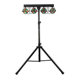 Eliminator Lighting Mini Par Bar Lighting System with 4 LED Wash Fixtures/Tripod/Wireless Remote/Transport Bag