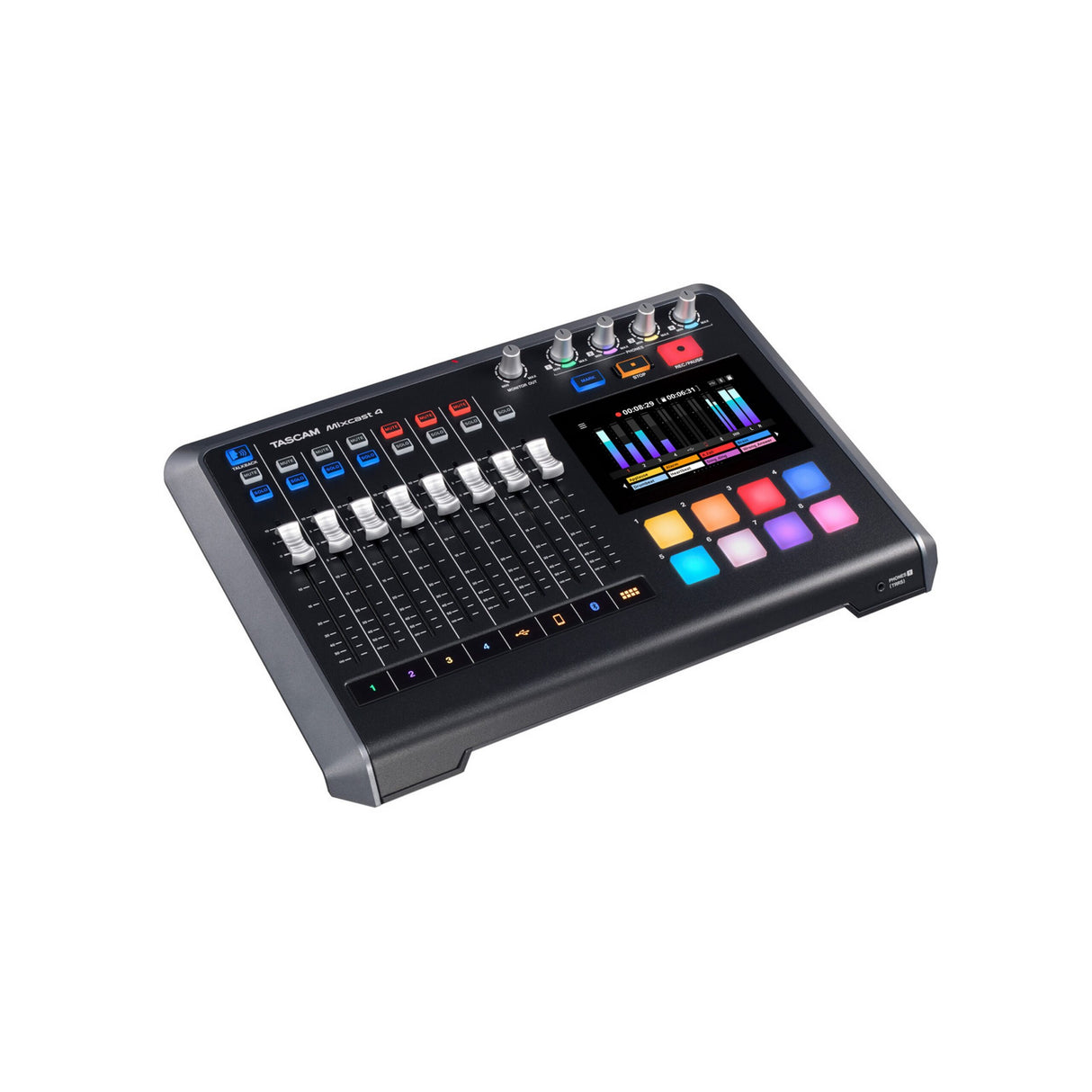 Tascam MIXCAST 4 Podcast Station with Built-In Recorder and USB Audio Interface