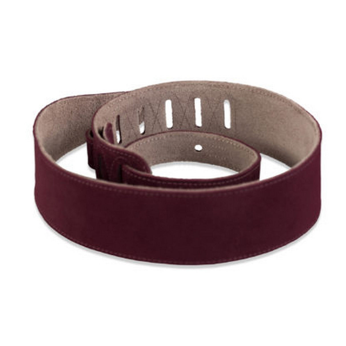 Levy's 2 1/2-Inch Suede Guitar Strap with Suede Backing, Burgundy