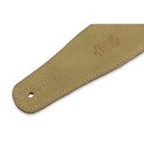 Levy's 2 1/2-Inch Suede Guitar Strap with Suede Backing, Tan