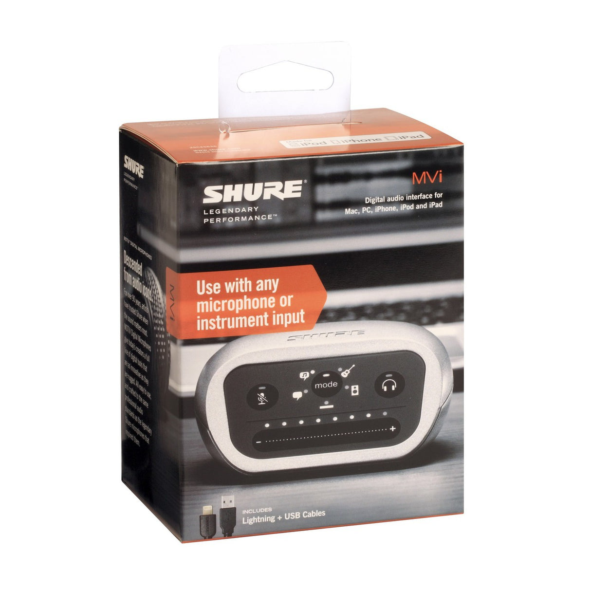 Shure MVi-LTG | MOTIV XLR 1/4 inch Input Compact Digital Audio Interface