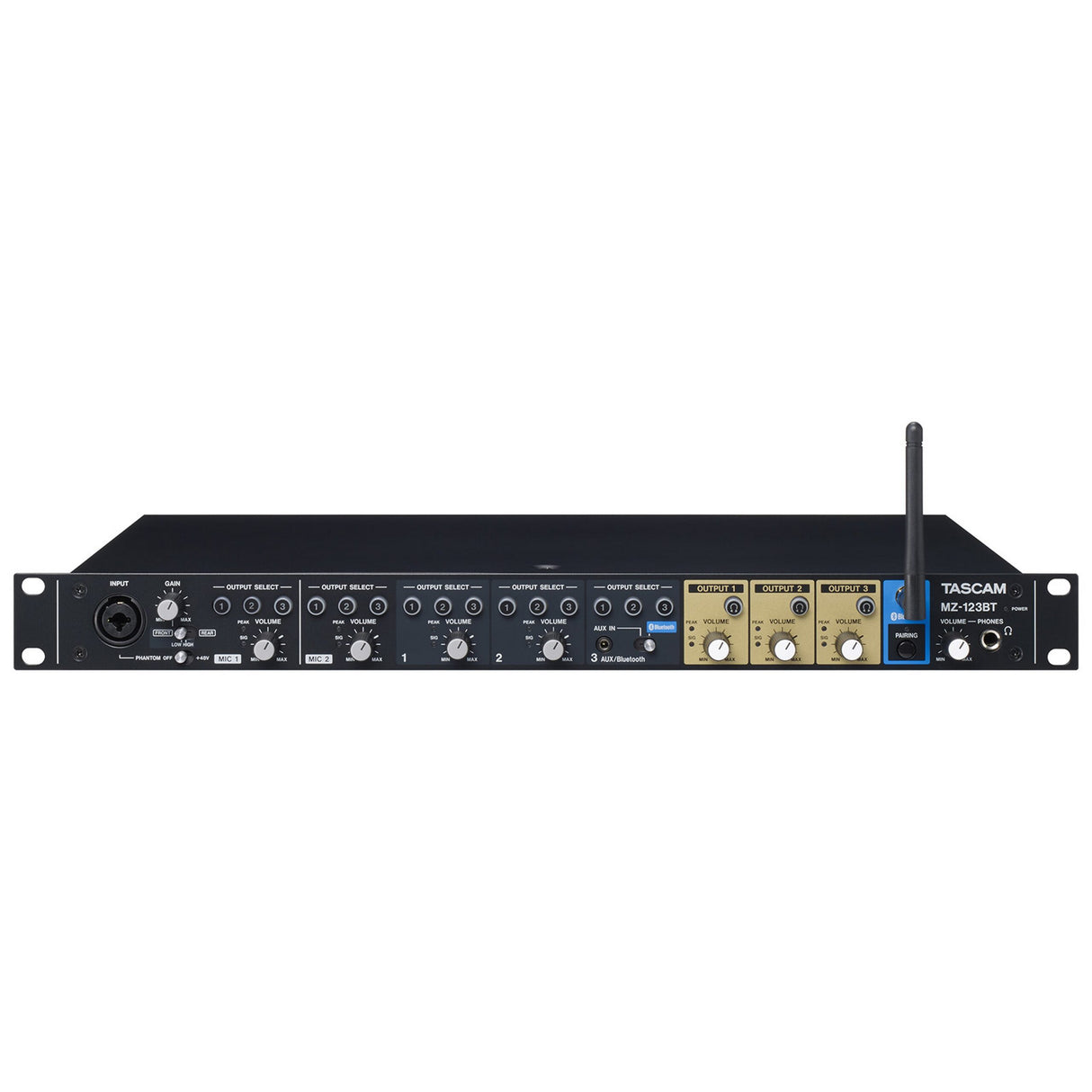 Tascam MZ-123BT 3 Channel Commerical Grade Multi-Zone Audio Mixer