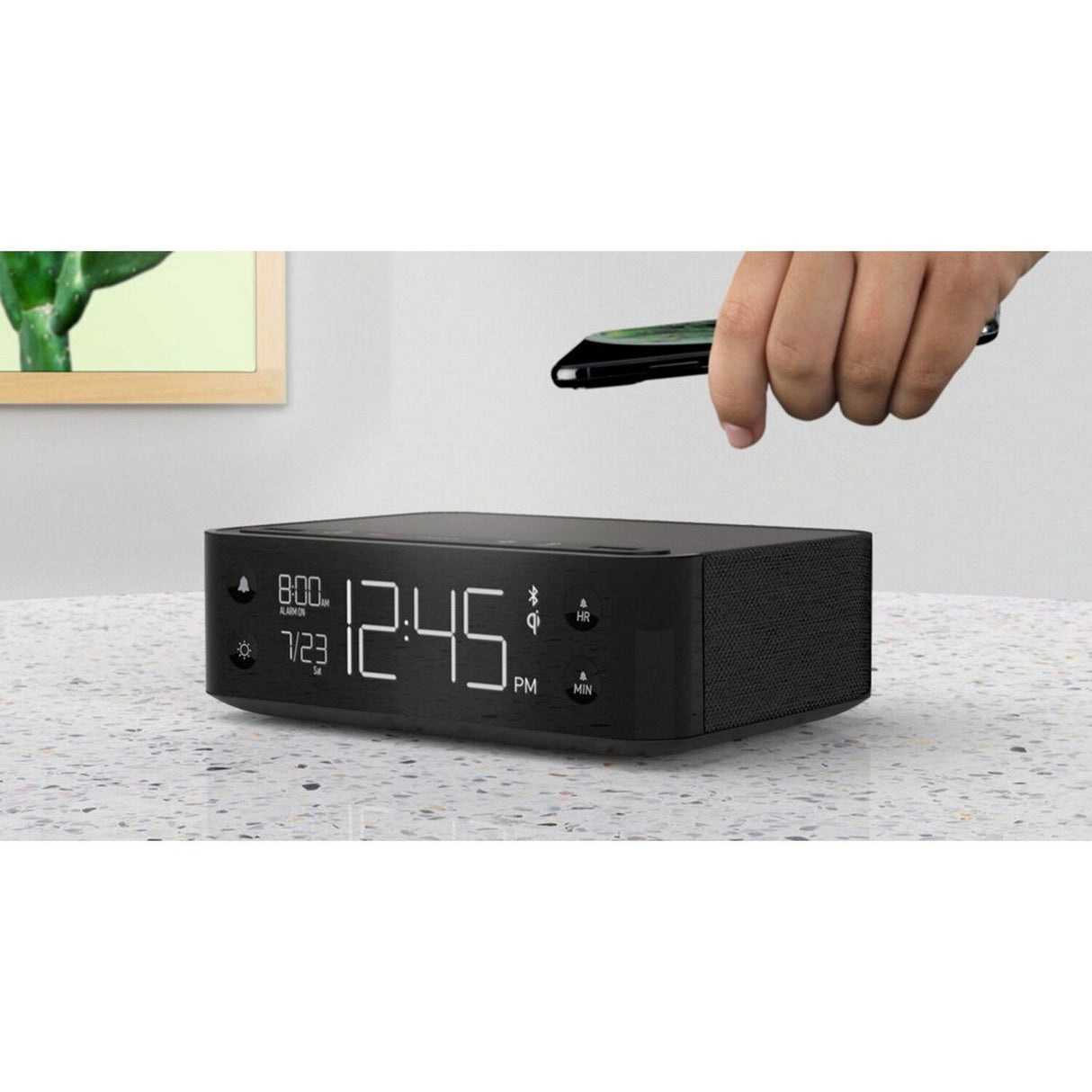 Nonstop Station A Bluetooth Alarm Clock Charging Station, Black