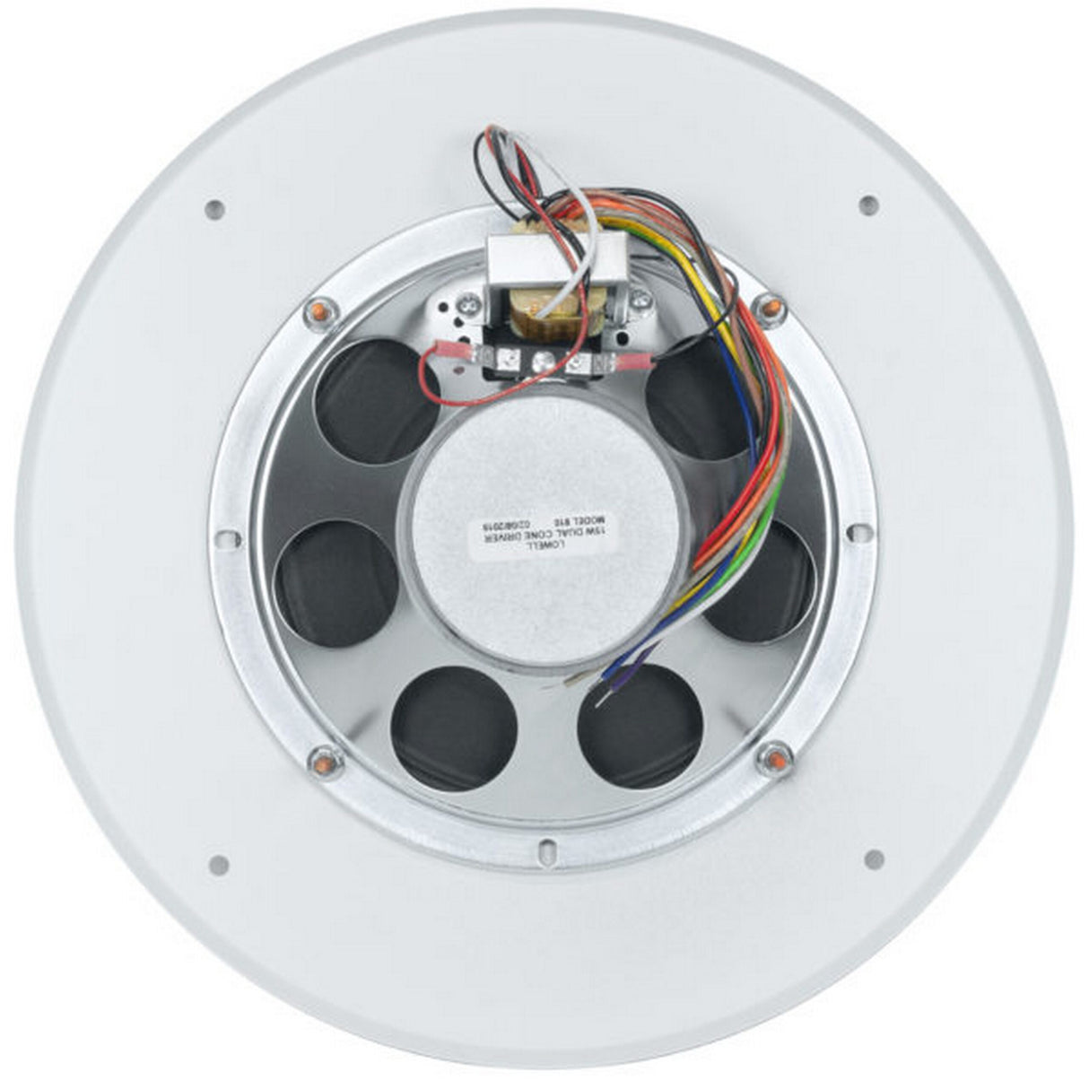 Lowell R1810-72K 8 Inch 15W Dual Cone Speaker, 5W Transformer, Grille, Volume Control Knob, White