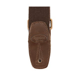 Reunion Blues RBS-34 Merino Wool Guitar Strap, Brown with Chestnut Brown Leather Tab