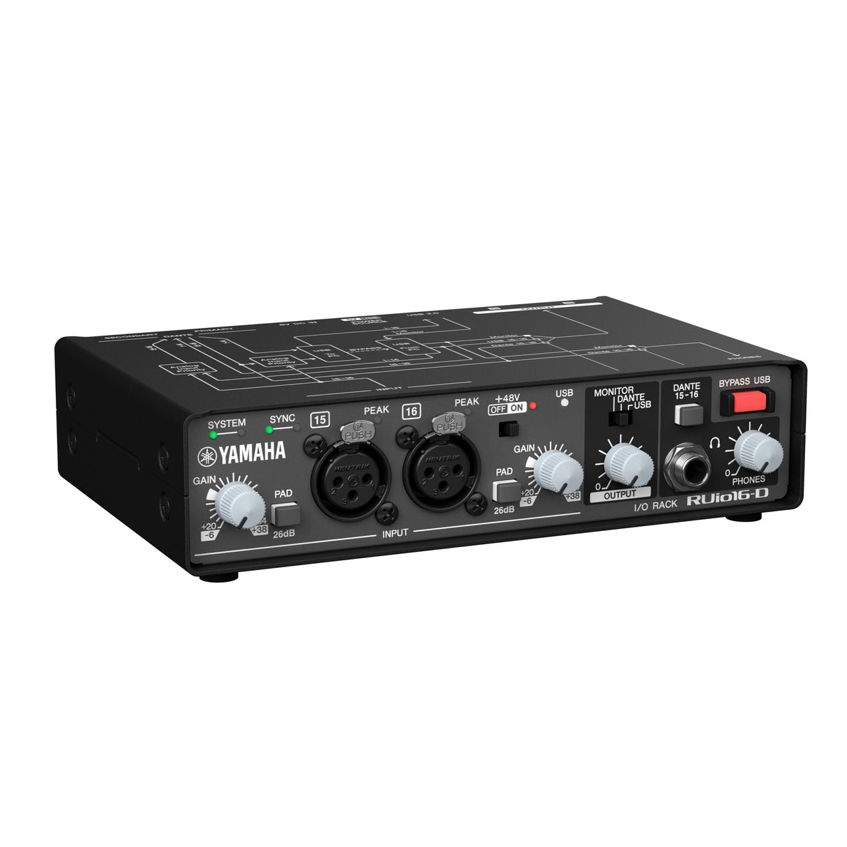 Yamaha RUIO16-D Dante-USB-Analog Audio Interface