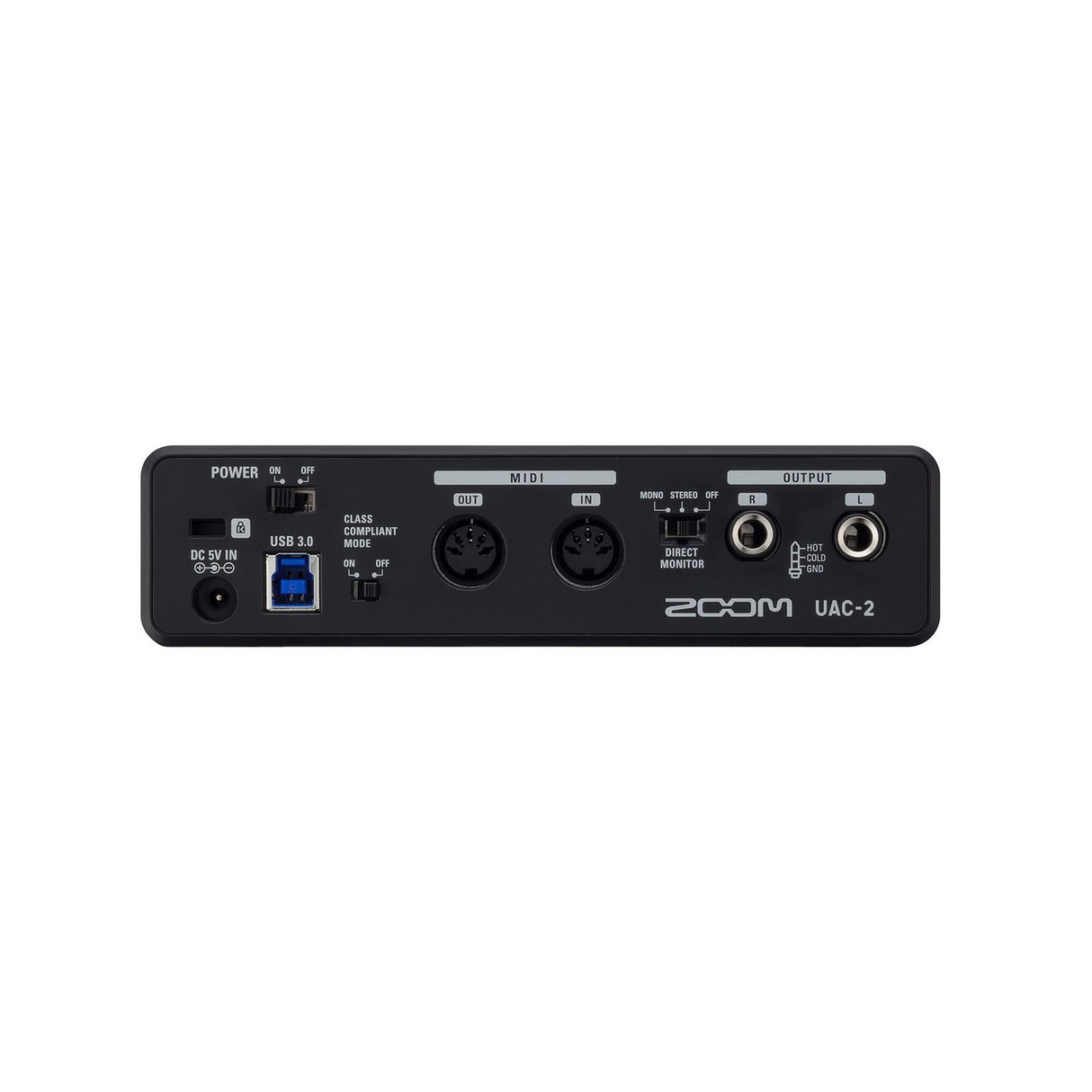 Zoom UAC-2 | SuperSpeed Audio Converter XLR TRS 24 Bit 192 kHz Low Latency Portable Bus Powered USB 3.0 with Loopback Function Hi Z Input
