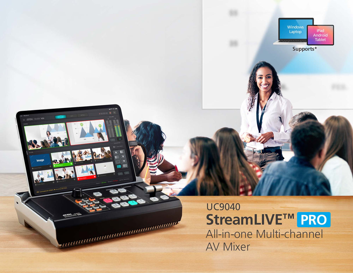 ATEN UC9040 StreamLIVE PRO All-In-One Multi-Channel AV Mixer