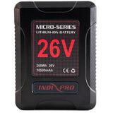 IndiPRO VM26VKT Micro-Series 26V 260Wh Lithium-Ion Battery and 26V Charger Kit, V-Mount