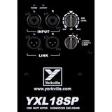 Yorkville YXL18SP 18-Inch 1000-Watt Active Subwoofer