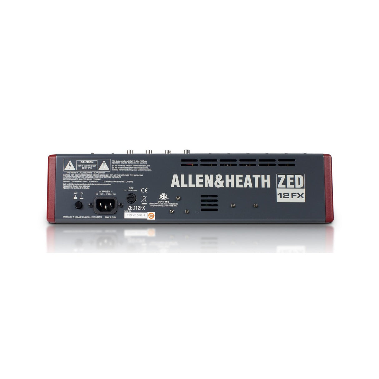 Allen & Heath ZED-12FX | Compact Portable 6 Mono 3 Stereo Neutrik XLR Mic 1/4 Inch Channel FX Mixer