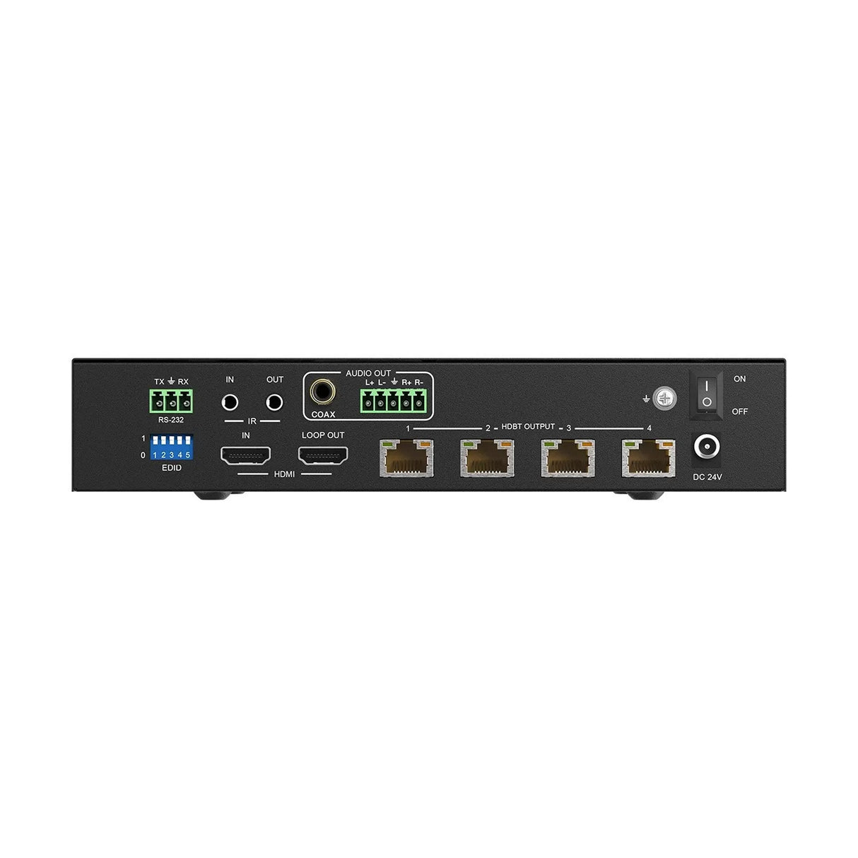 BZBGEAR BG-UDA-E14 1x4 4K UHD 18Gbps HDMI HDBaset Splitter/Distribution Amplifier