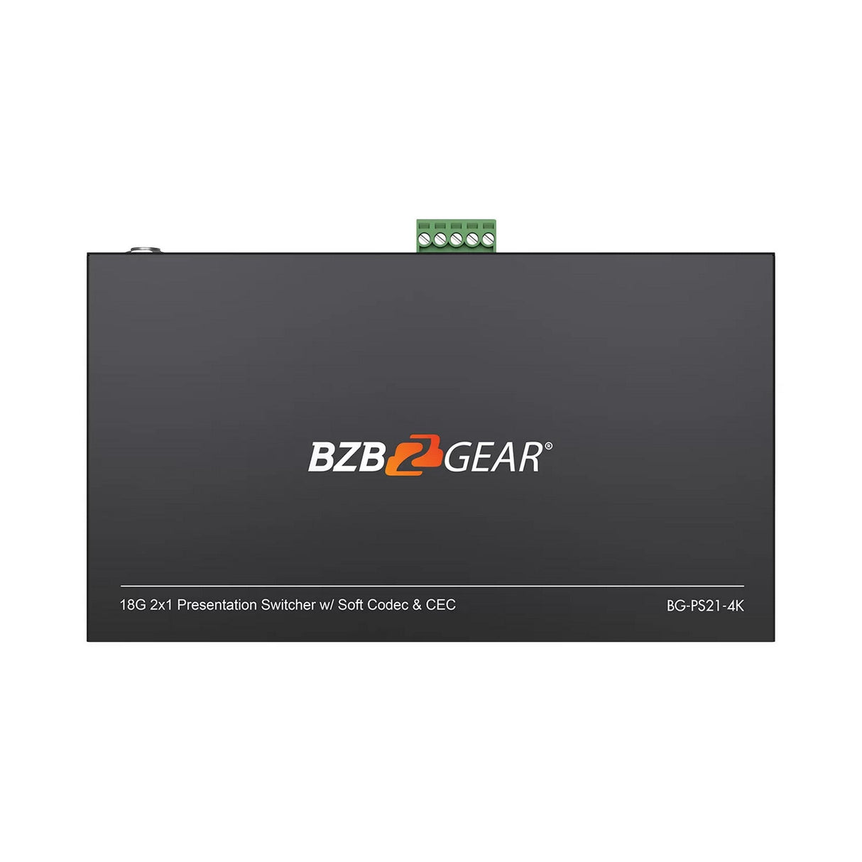 BZBGEAR 4K 2x1 18G 60Hz 4:4:4 Presentation 2-Port KVM Switcher with HDMI and USB-C Inputs