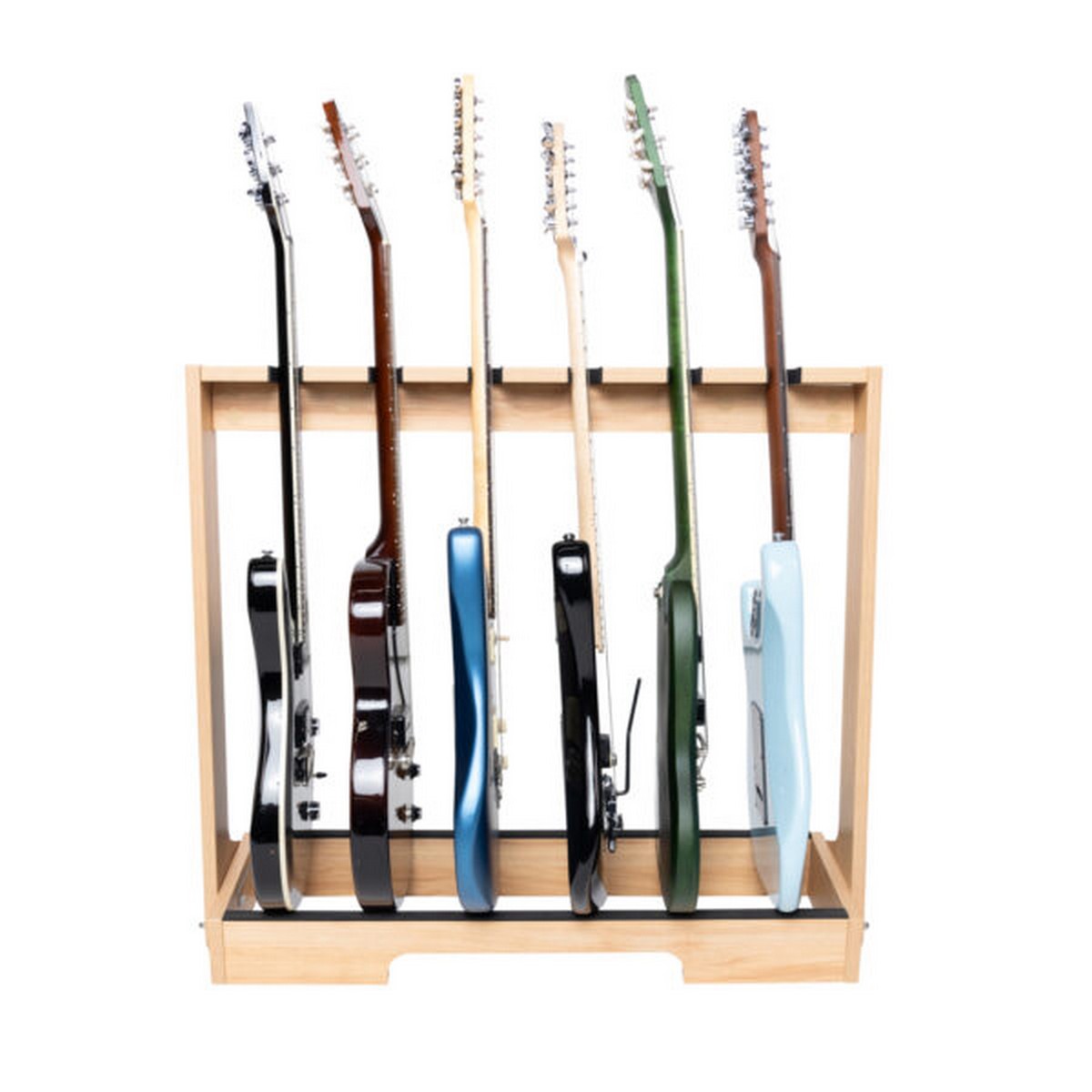 Gator GFW-GTR-WD6RK-MPL Frameworks Wooden Guitar Rack for 6 Guitars, Maple