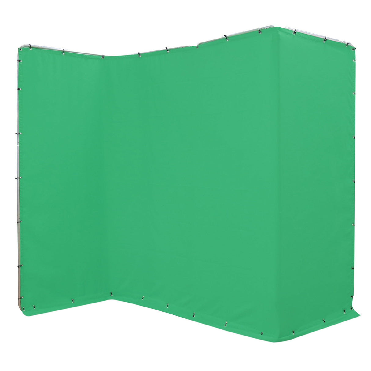Ikan BD-13F-GRN-F Portable Panoramic Chroma Key Backdrop with Ground Cloth Green