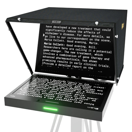 Ikan PT419W-PTZ-NDI Aura 19-Inch POE++ PTZ NDI Teleprompter with Full Encoding/Decoding and IP Tally Light