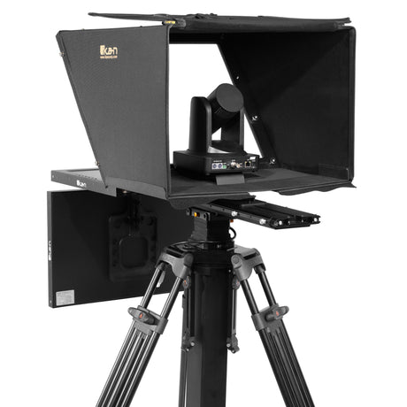 Ikan PT419W-PTZ-TM-TK 19-Inch PTZ Teleprompter with Widescreen Monitor Talent and Travel Kit