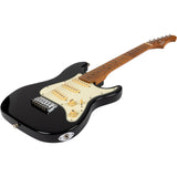 Jet Guitars JS-300 Mini Roasted Maple Electric Guitar, Black Finish